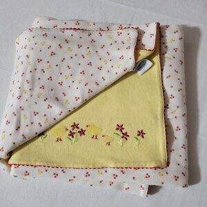 Gymboree Vintage Chicks and Flowers USED blanket.